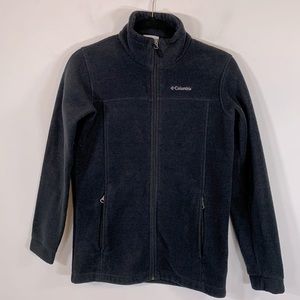 Columbia Cold Weather Full Zip High Neckline Women’s Size L Black Fleece Jacket